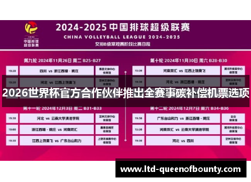 2026世界杯官方合作伙伴推出全赛事碳补偿机票选项 2026世界杯官方合作伙伴推出全赛事碳补偿机票选项